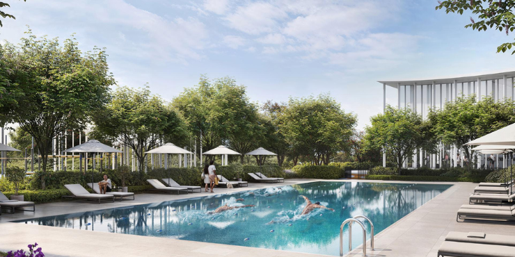 Hillsedge at Dubai Hills Estate: Swimming pool with dedicated areas for kids and adults.