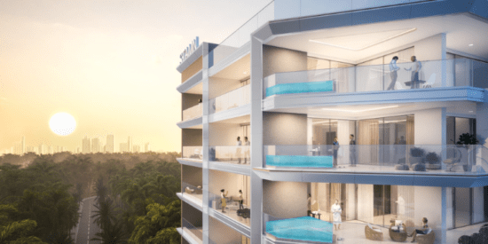 Stamn One Residences sleek architectural details at Jumeirah Garden City