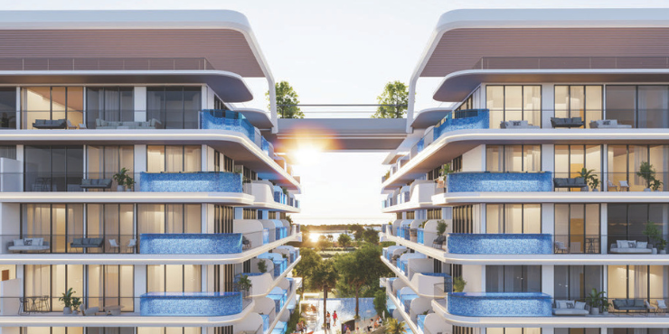 Spacious 1, 2, and 3-bedroom apartments with private pools in Samana Ocean Pearl 2.