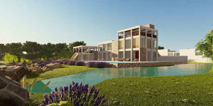 The Concept at Arabian Hills Estate: Lush greenery surrounding luxury villas.