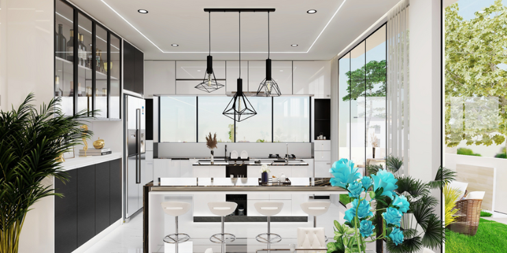 The Eighty One Villa modern kitchen with high-end appliances.