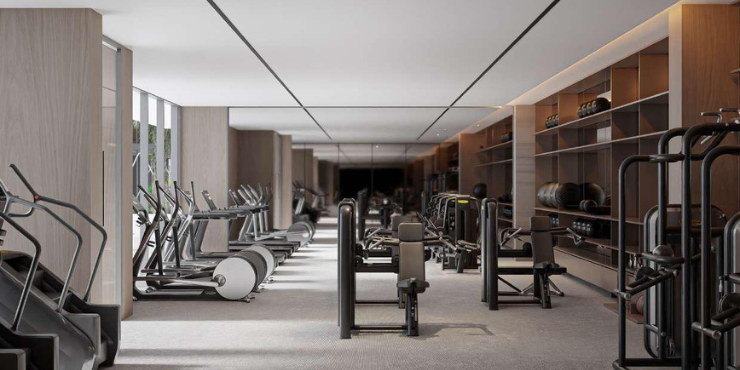 Modern gym and fitness center at Aura Elegance, Dubai Silicon Oasis