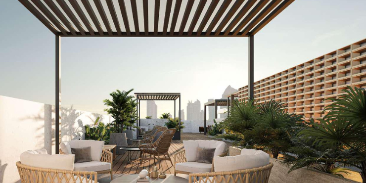 Spacious BBQ area with party terrace at Aura Elegance, Dubai Silicon Oasis