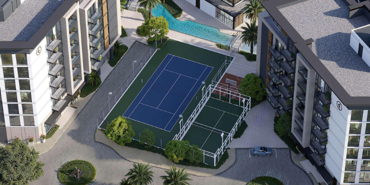 Family-friendly neighborhood in Belgrave Gardens, Dubailand, with spacious homes and scenic views