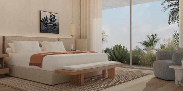 Eden Hills Villas: Elegant master bedroom with natural light.