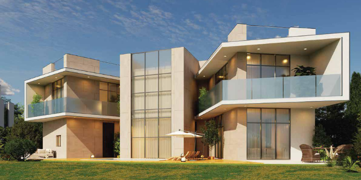 Exclusive edge villa at Mada'in Square, Sharjah with panoramic views.