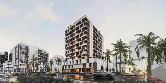 Oasis Lofts at Dubai Silicon Oasis: Modern residential building with sleek architecture.