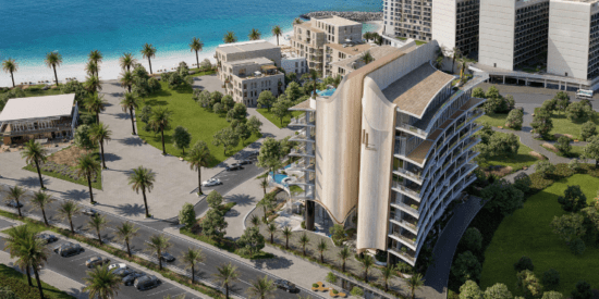Private beach access at Uno Luxe, providing residents with exclusive access to the pristine shoreline.