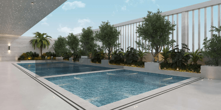 Solcasa Residences luxurious pool area perfect for relaxation.