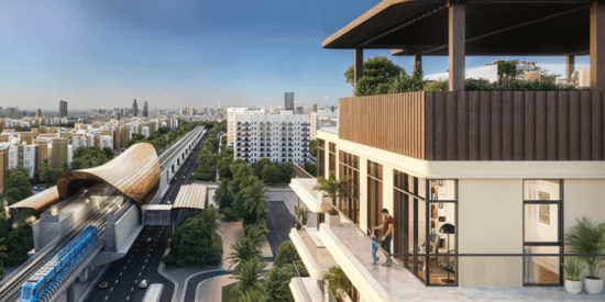 The Hub Residences: Modern 10-story luxury apartments in Al Furjan, Dubai.