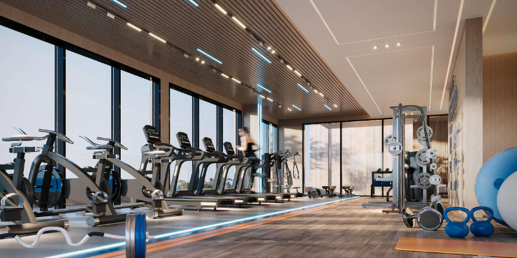 Fitness Center: Fully equipped gym with modern fitness equipment.