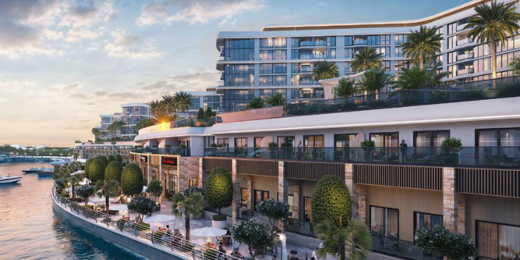 Solar-powered windows and ocean-inspired architecture at Bayside Marina Residences.