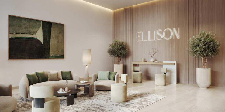 Ellison at Town Square Dubai: Spacious apartment layout with high ceilings.