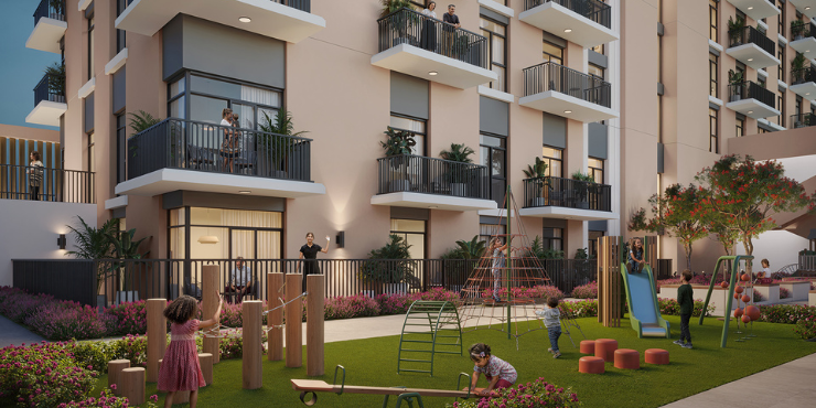 Ellison at Town Square Dubai: Kids’ play area and family-friendly spaces.