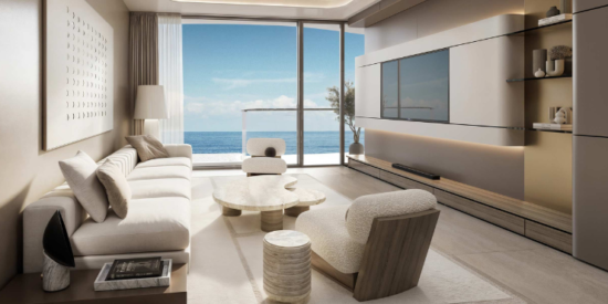 Modern interior design of 1, 2, and 3-bedroom apartments at Esme Beach Residences