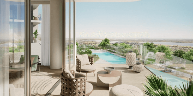 Panoramic views from SOLEA Residences, overlooking Saadiyat Island