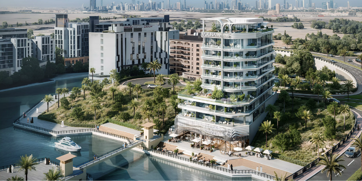 Prime location of VOLNA in Al Jaddaf, offering easy access to Dubai’s top attractions