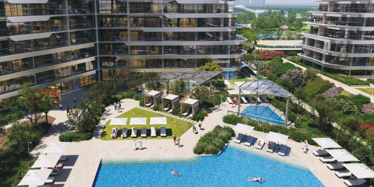 Luxury Apartments for Sale in Waada Community Dubai South | Cascada with Eiffel Tower Views