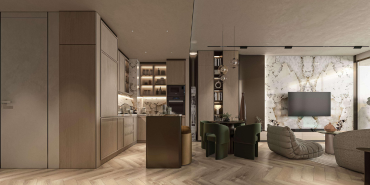 Sky Line Mixed-use Residential Development at Dubai Land Residence Complex by Peace Home Development