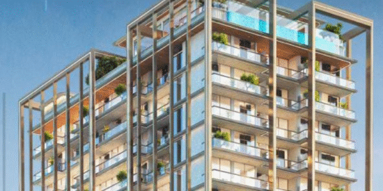 Celesto Tower 3 by Tarrad Development – Modern Apartments for Sale in Dubai Land Residence Complex